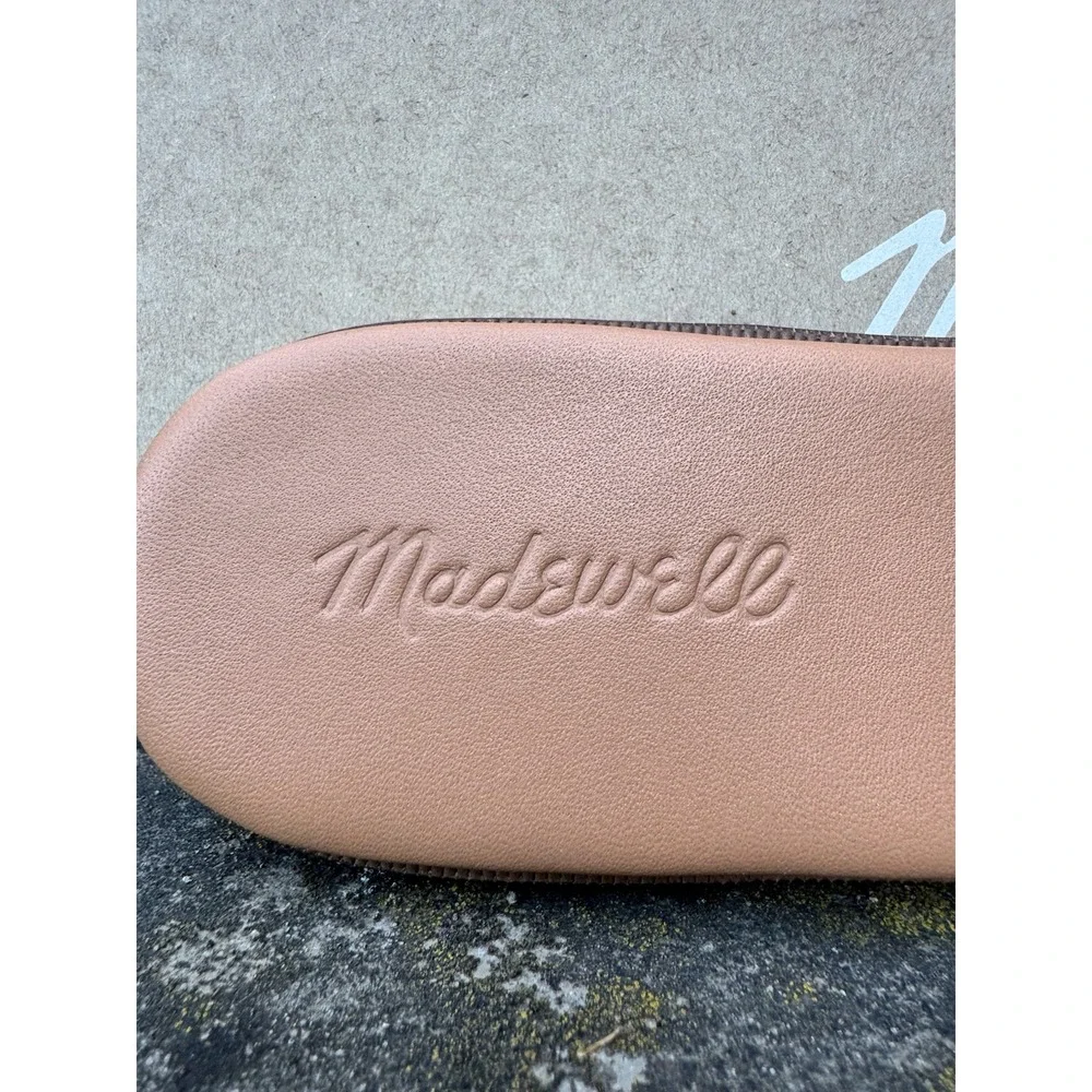 Madewell Tracie Crisscross Slide Sandals Gold Metallic Leather Size 11 AM197